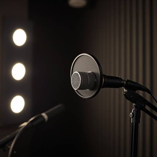 Microphone in a recording booth